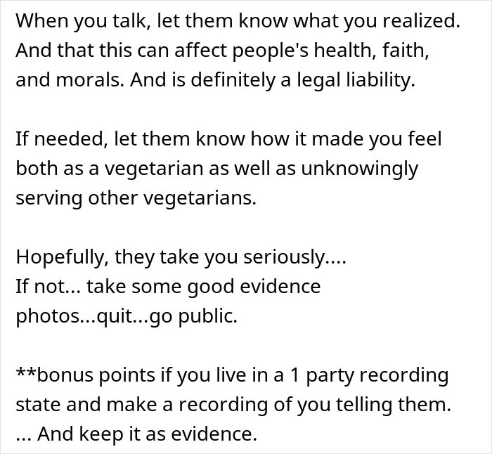 Waiter Learns He's Been Lying To Customers About Vegetarian Food After Checking The Ingredients Waiter Learns He's Been Lying To Customers About Vegetarian Food After Checking The Ingredients