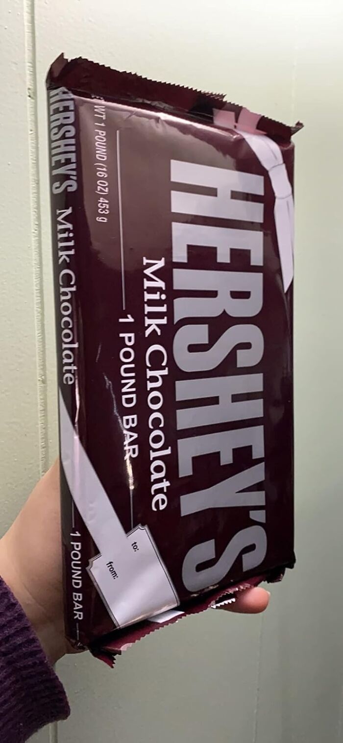 Satisfy Your Sweet Tooth With Hershey's Milk Chocolate Candy Gift Bar - It's One Pound Of Pure Happiness That Might Be Just Enough To Share
