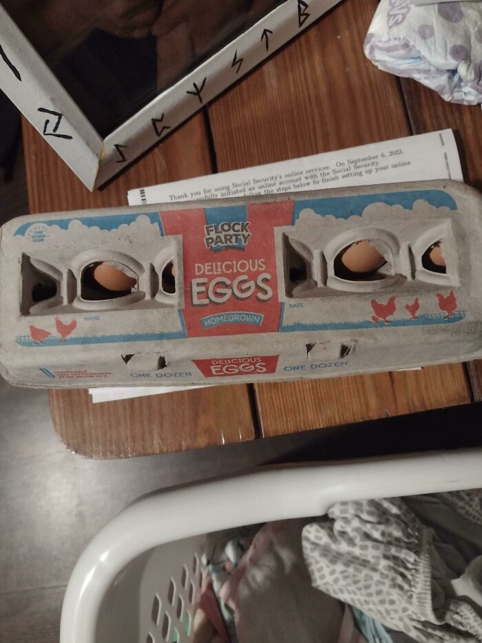 Came Home From Work Today To A Carton Of Eggs On Our Porch...we Don't Have Grocery Delivery/Eat Brown Eggs
