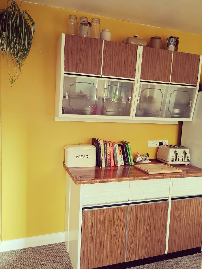 We Love The Original Mid-Century Kitchen Cabinets In Our New Home