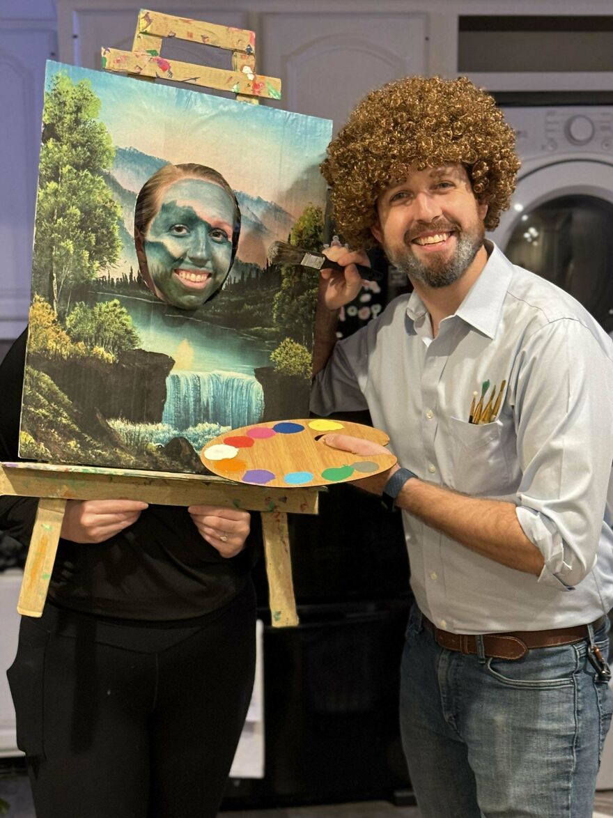 Bob Ross And Painting Costume 
