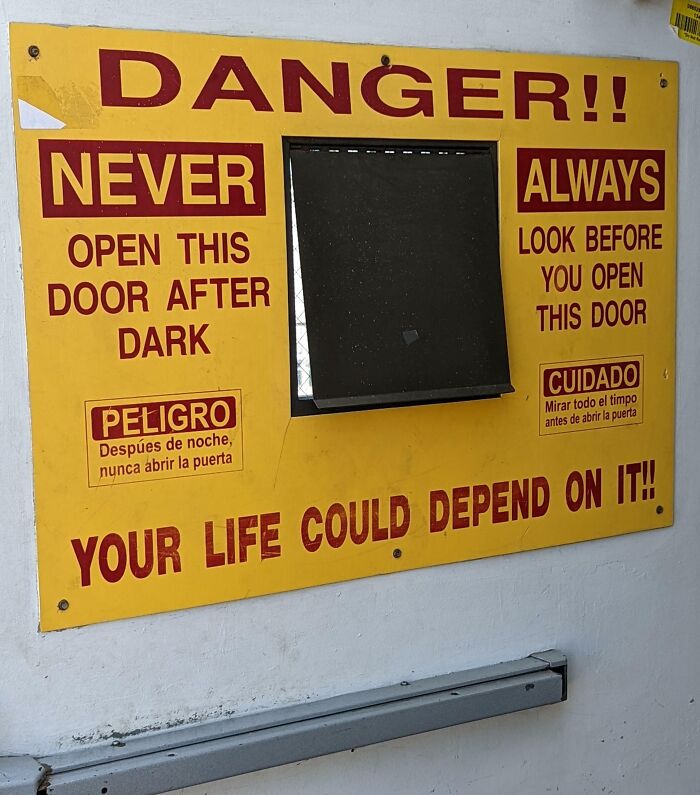 Sign I Found On The Inside Of A Security Door Of A Fast Food Restaurant