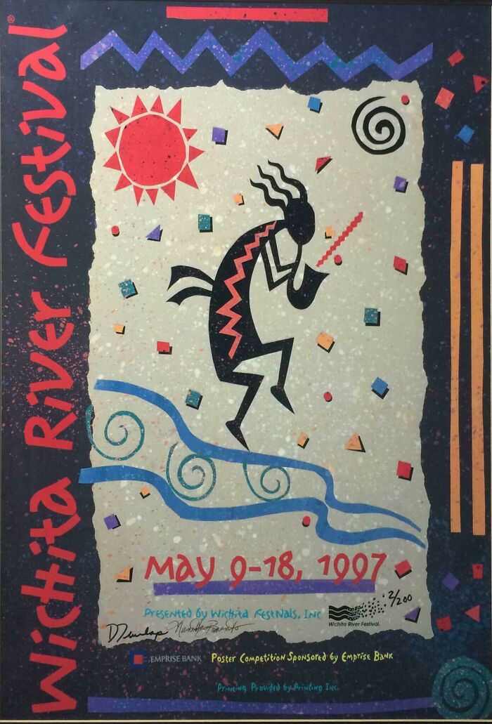 A Very 90’s Style Promo Poster For The 1997 Wichita River Festival