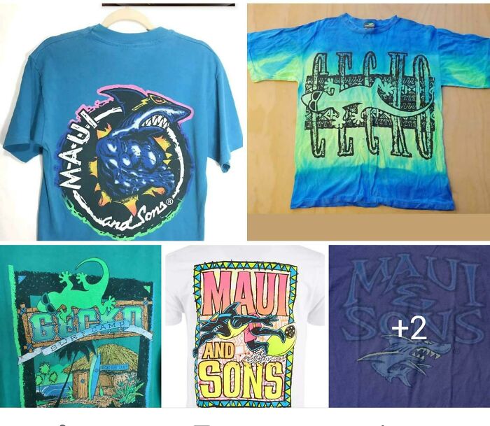 Recently Bought Some Gecko Hawaii And Maui & Sons Shirts On Ebay. Surfpunk/Proto-Seapunk Goodness