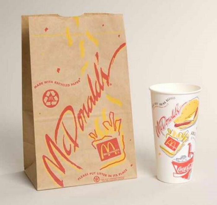 McDonald's Packaging Design From Early 90's-1995. Wish They Brought Back The Lightning Script Logo