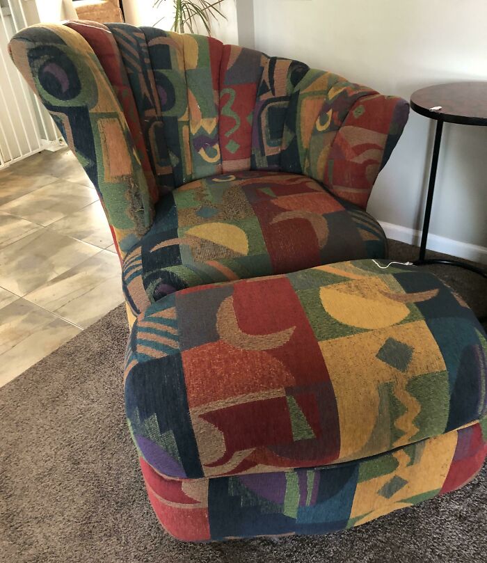 This Chair And Ottoman At An Estate Sale Today