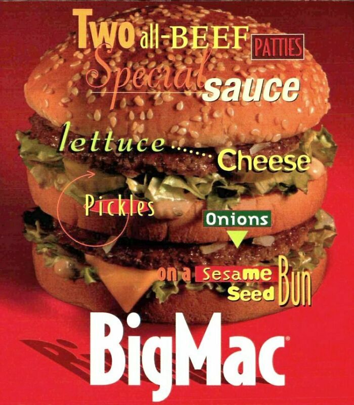 A Print Ad For The McDonald's Big Mac (Late 90's)