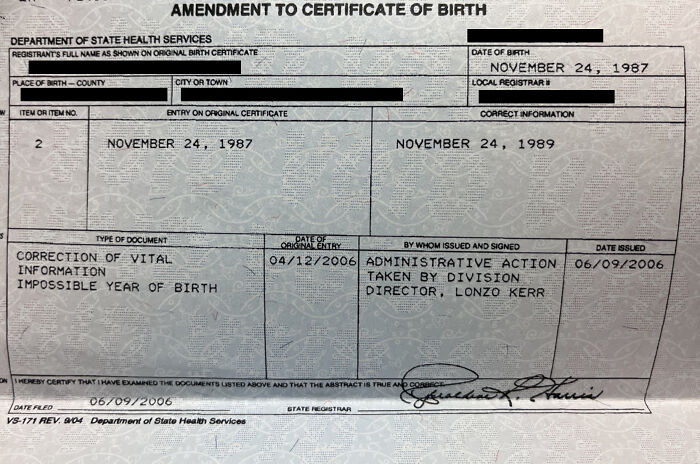 I Was Legally Two Years Older Than I Really Was Until I Was 16 Due To An Error On My Birth Certificate When I Was Born