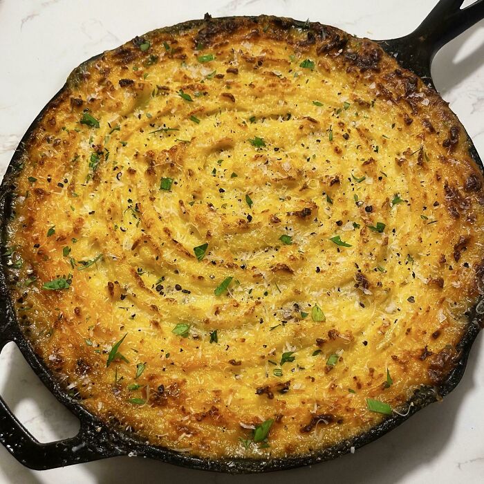 Homemade Shepherd’s Pie With Roasted Garlic And Mashed Potatoes