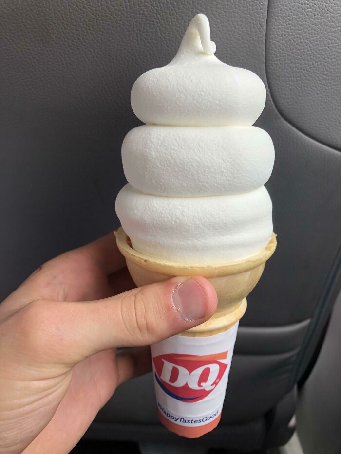 The Bumps In My Soft Serve Cone Look Like Marshmallows