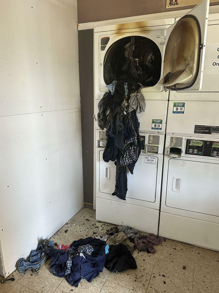 Did The Laundry Today. Dryer Caught On Fire 30 Minutes Later