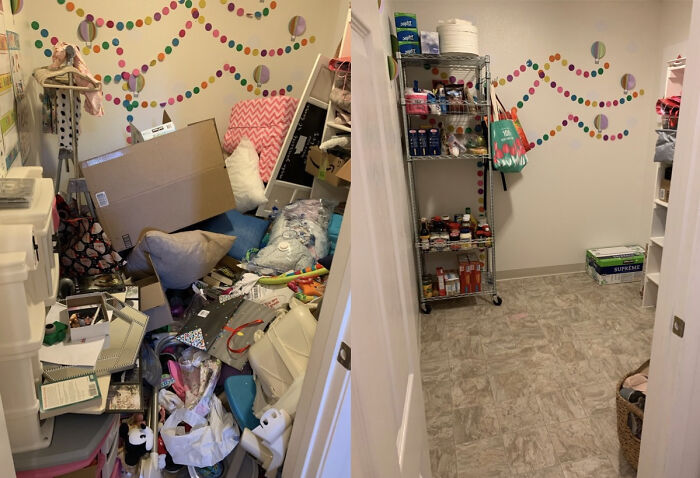 Our “Catch All” Out Of Sight, Out Of Mind Storage Room Before And After