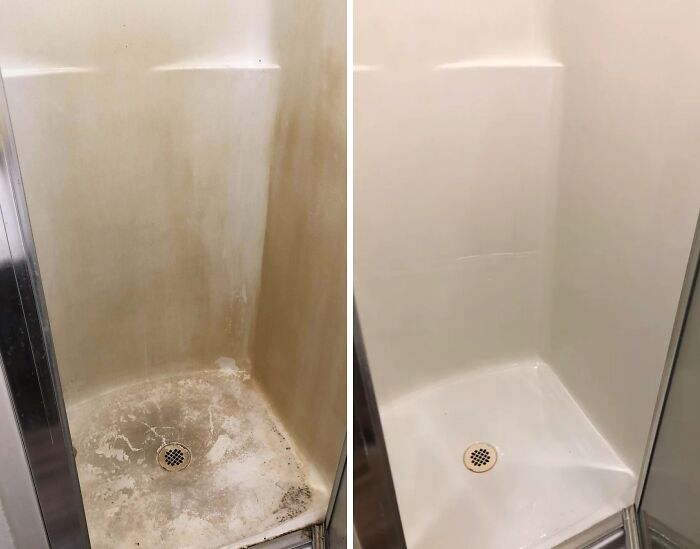 A Shower Transformation! Hardest Thing I’ve Cleaned