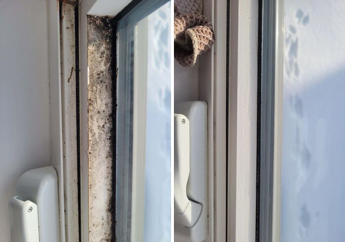 Removed Screen From Window Sill Before And After