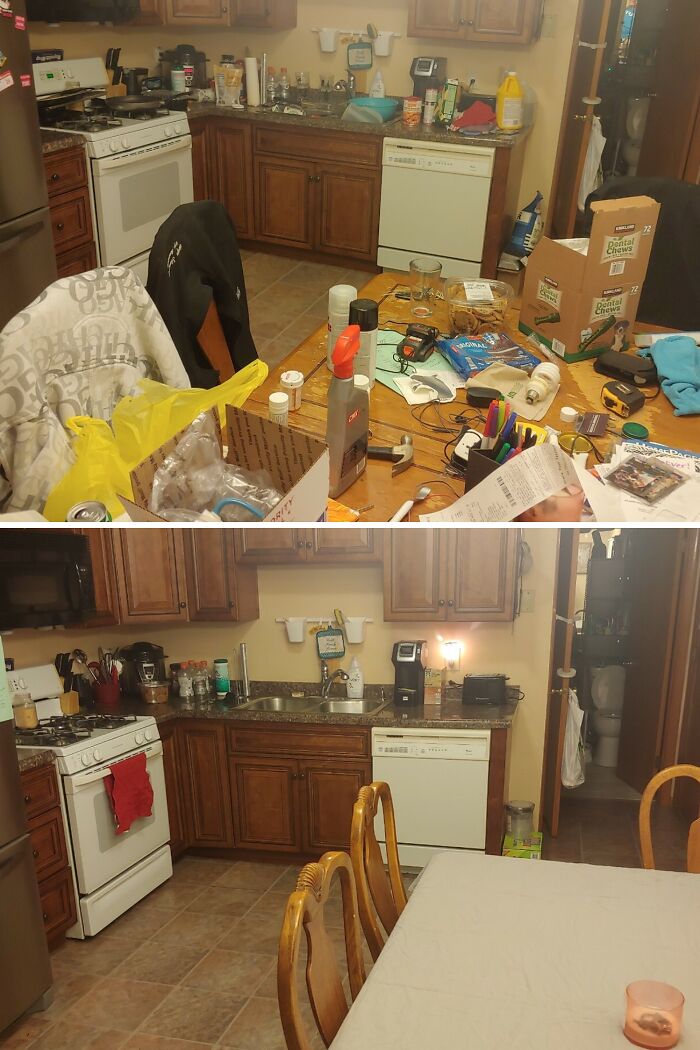 Late Night Deep Clean Of My Kitchen. Ive Been Letting It Go For Way Too Long. Hardest Room Done.. Now Onto The Others