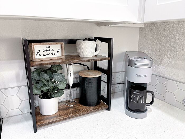 Gave My Coffee Station A Little Face Lift Found This Little Counter Shelf On Amazon