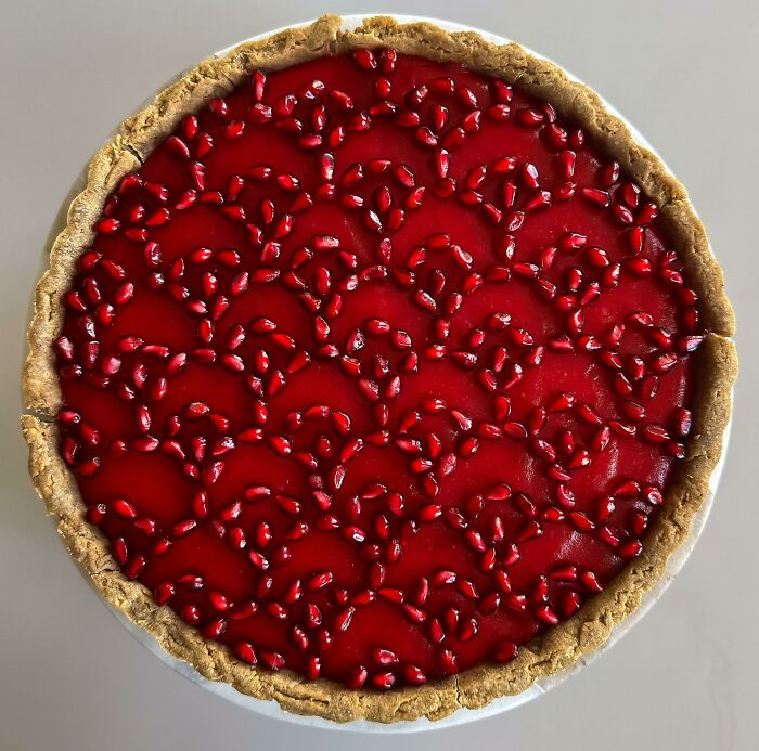 Cranberry Curd Tart In A Gingerbread Crust