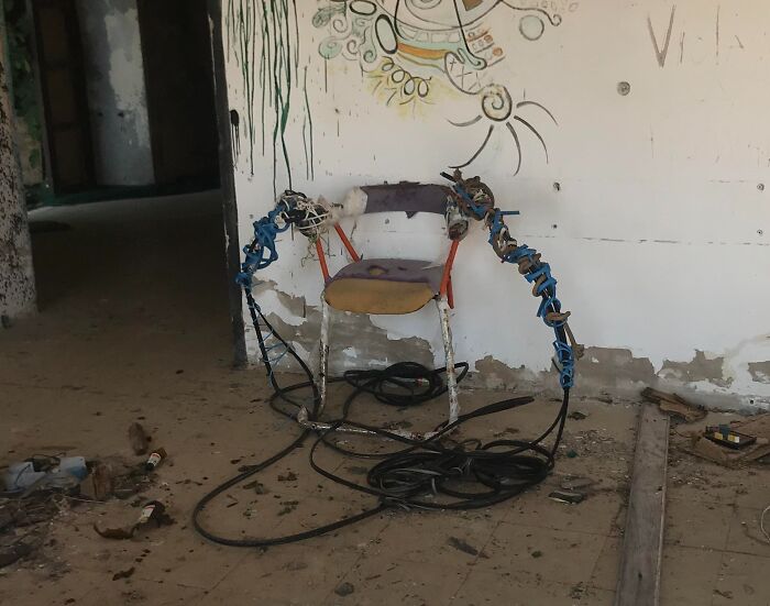 I Found A Homemade Electric Chair While Exploring An Abandoned Building In Croatia