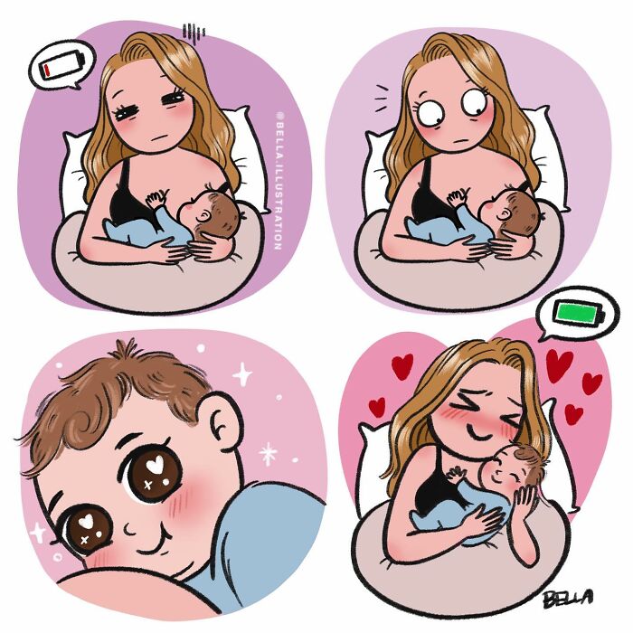 A Comic About Breastfeeding A Baby