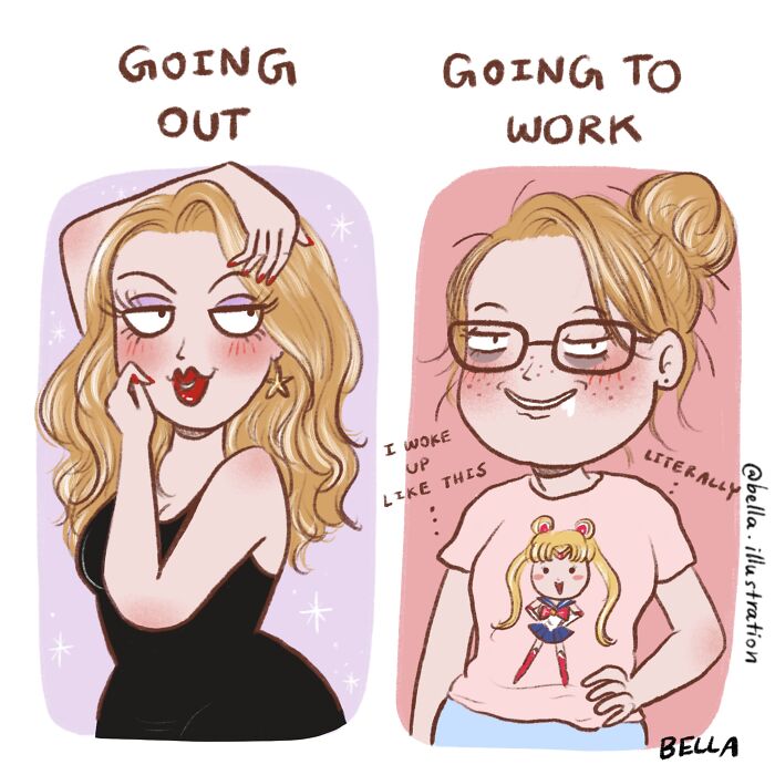 A Comic About Going Out vs. Going To Work