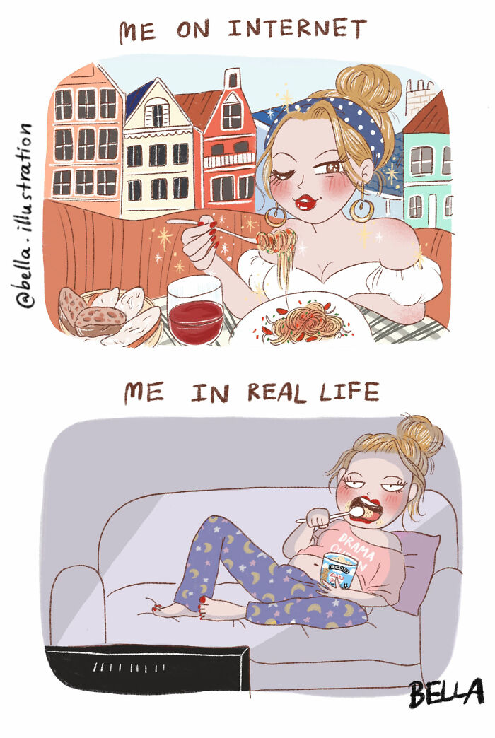 A Comic About "Me On Internet" vs. "Me In Real Life"