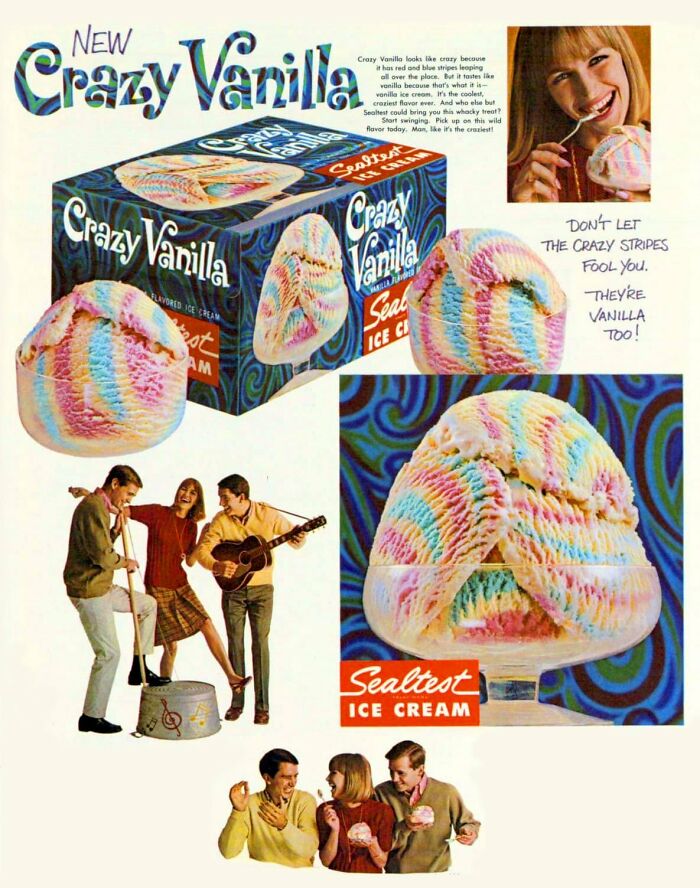 New Crazy Vanilla Ice Cream By Sealtest, 1965