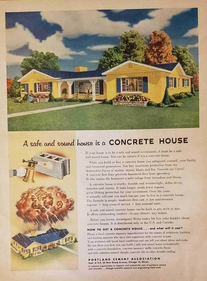 Buying A Concrete House Buys You Maximum Protection From Atomic Blasts