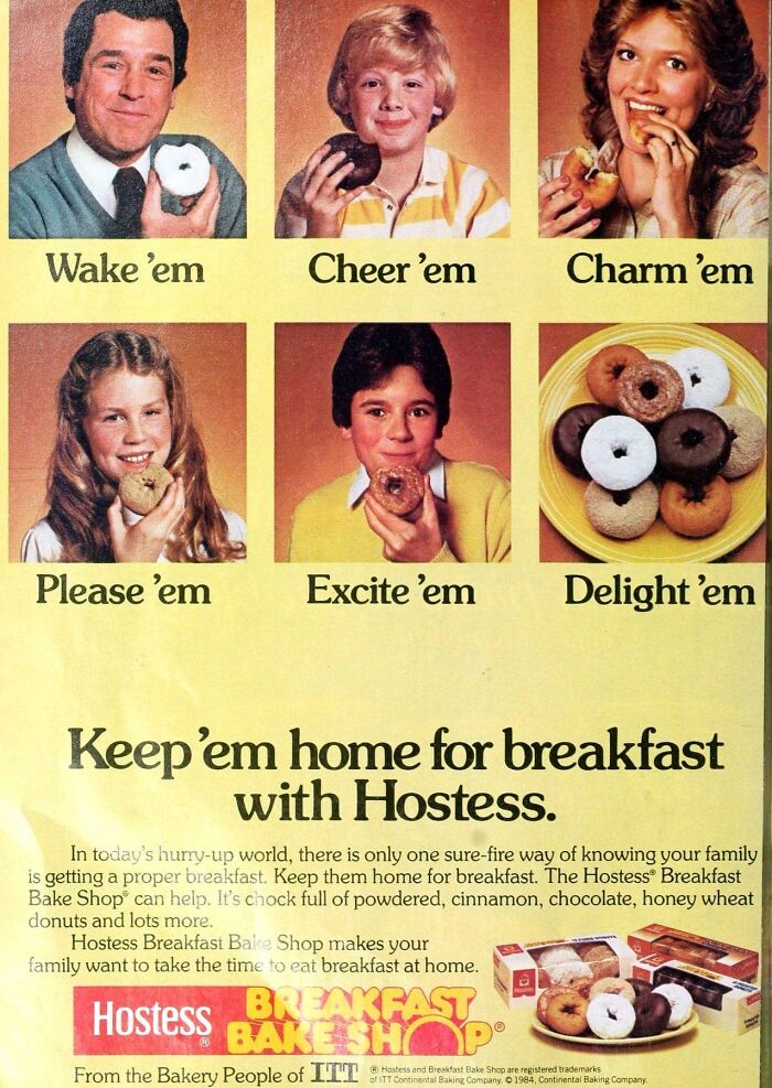 "Keep'em Home For Breakfast With Hostess." (1984)