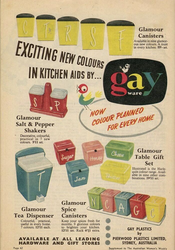 Gay Plastics By Pierwood Plastics, Australia, 1959