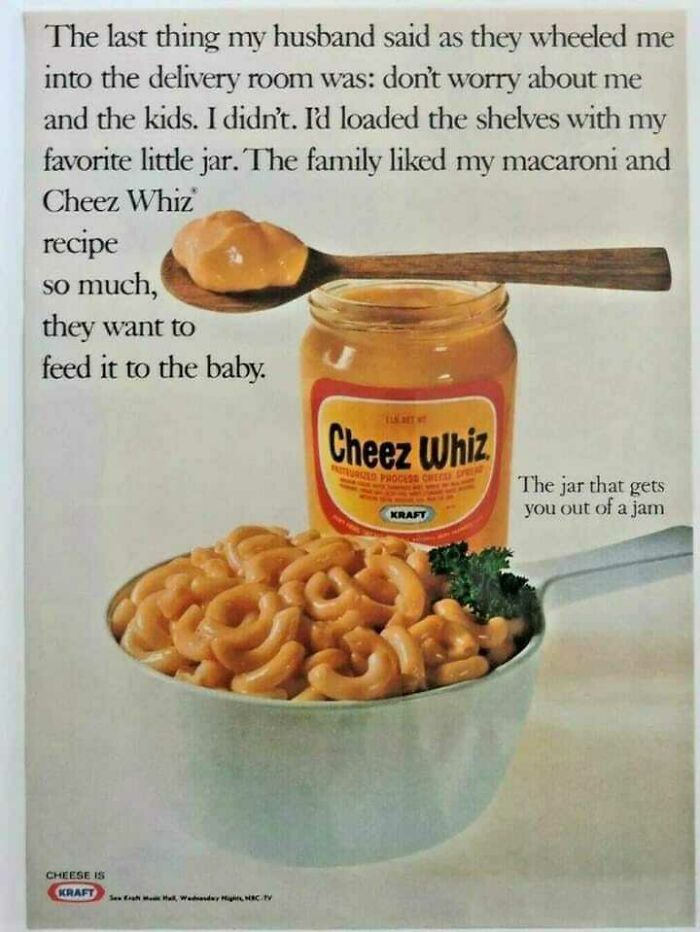 Cheez Whiz, Kraft, 1968