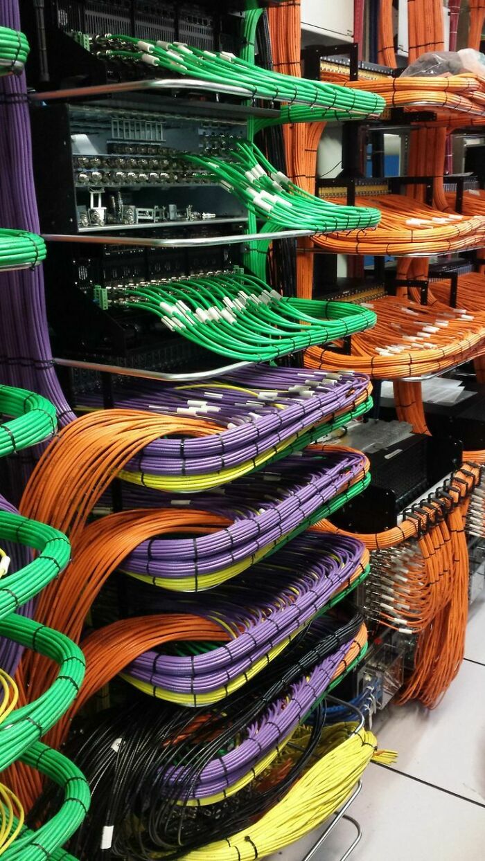 Beautifully Color-Coded Cabling