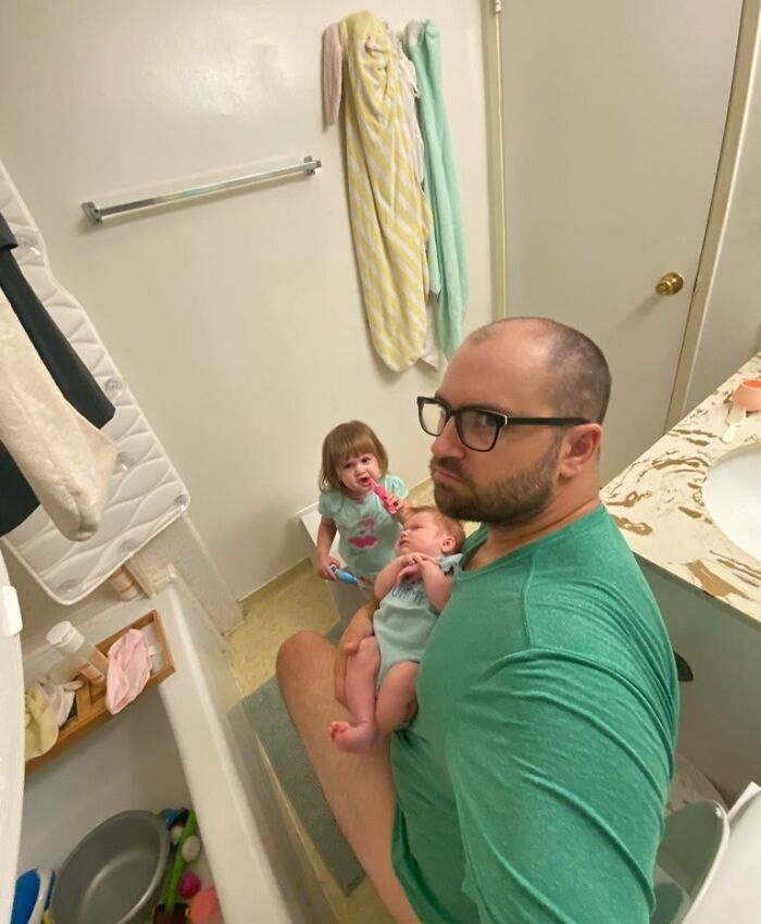 Parenting Is Crowded Trips To The Bathroom. Who Needs Privacy Anyway?