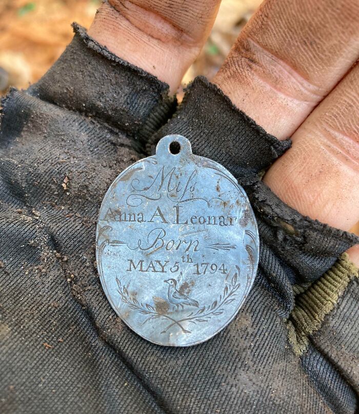 This Silver Pendant I Found While Metal Detecting Is Dated 227 Years Ago Today