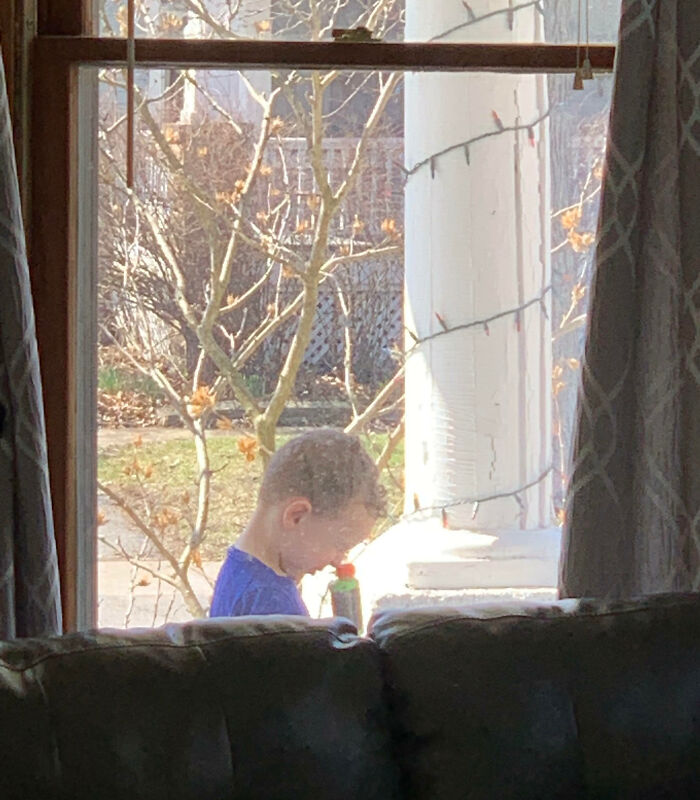 Here's The Neighbor's Kid Checking If His Nerf Gun Is Loaded