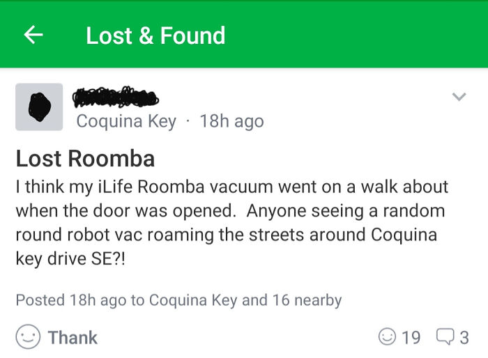 Runaway Roomba