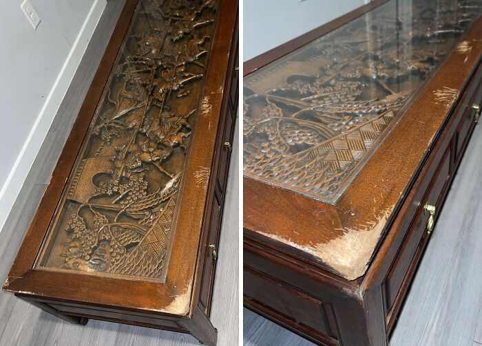 My Puppy Chewed Up My $3,800 Hand-Carved Coffee Table Shipped From Japan