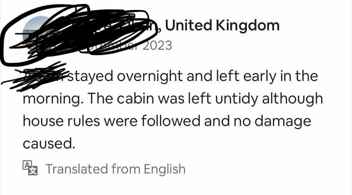 Airbnb Left A Slightly Shitty Review Of Me