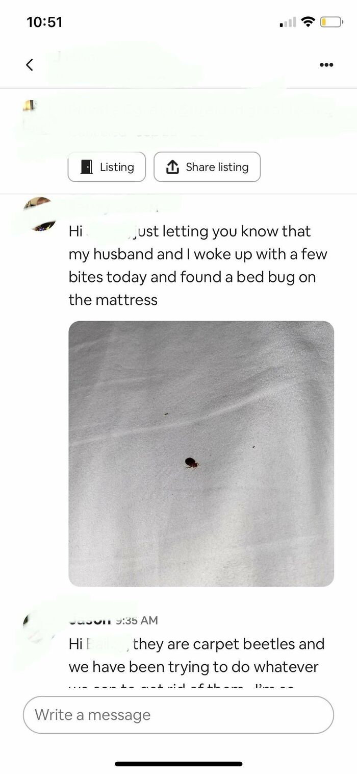 Airbnb Host Lies About Bed Bugs, Then Cancels Reservation Before I Can Write A Review