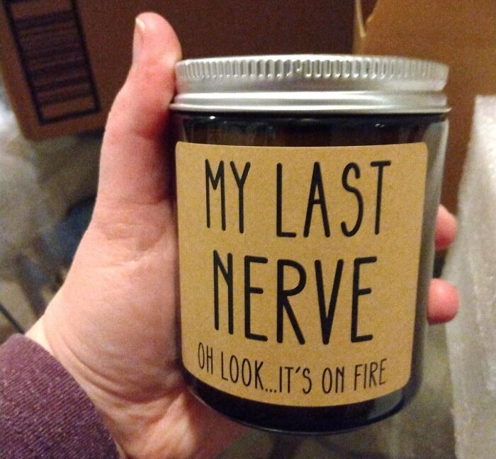 Set The Mood Without Uttering A Word With My Last Nerve Candle - For Those Dark Days When You're Really Burning At Both Ends