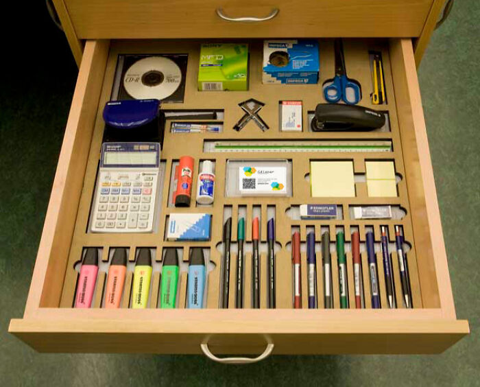 Organized Office Drawer