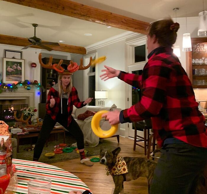 Aim For The Antlers With Inflatable Reindeer Antler Ring Toss Game - The Fun Never Drops Off At Your Holiday Parties