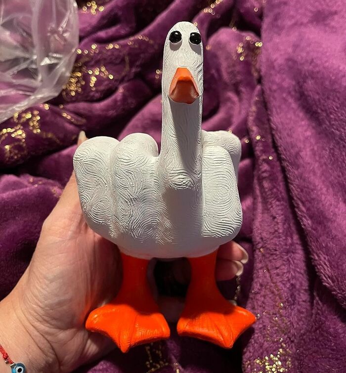 Make A Bold Statement With The Finger Duck You Figurine Statue - Because Sometimes, You've Just Got To Let The Duck Out