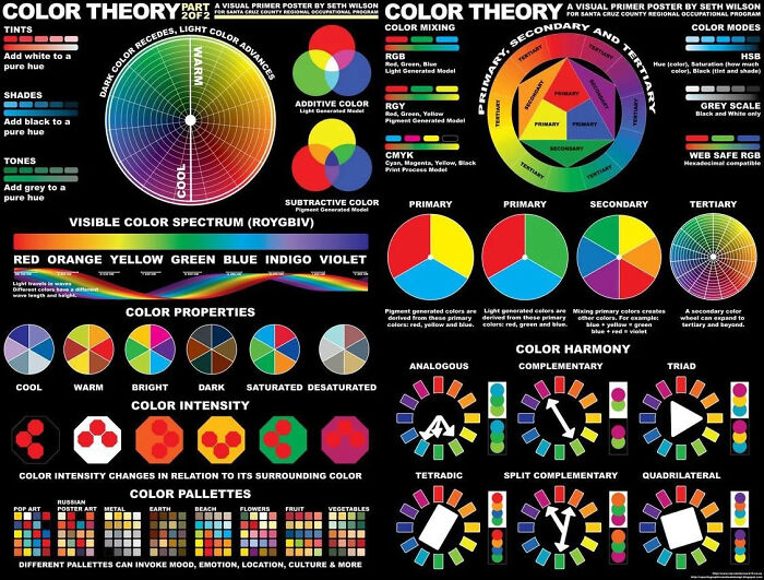 Detailed Color Theory Infographic