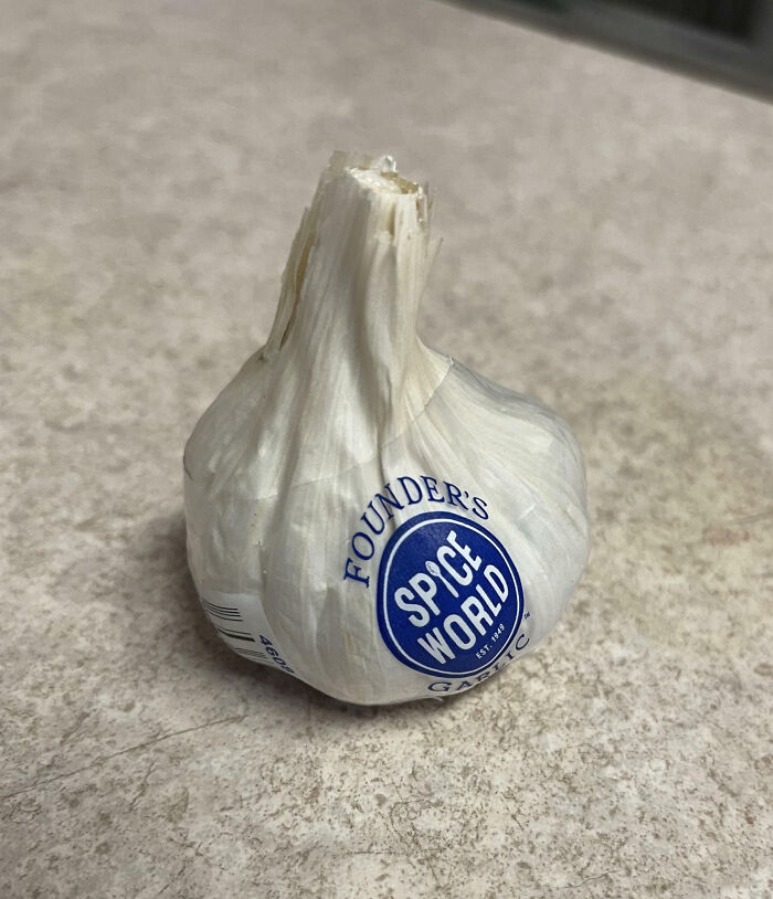 Why Does This Garlic Have A Plastic Wrapper?
