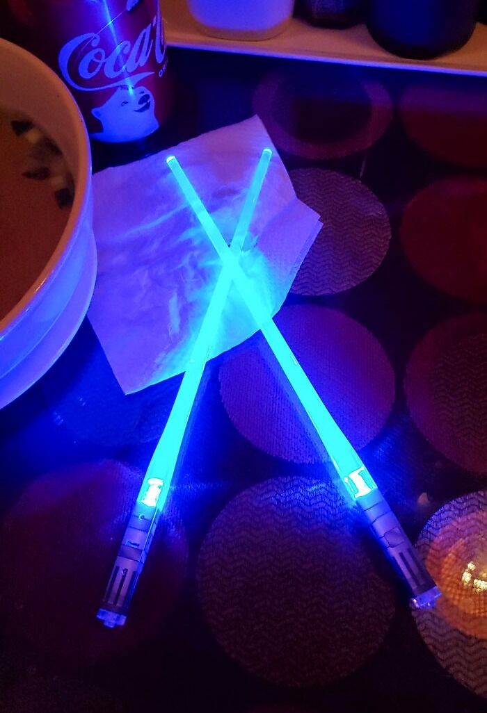 Lightsaber Chopsticks: That'll take your dinner experience to a galaxy far, far away — they're basically a must-have for all diehard movie fans and sushi lovers!