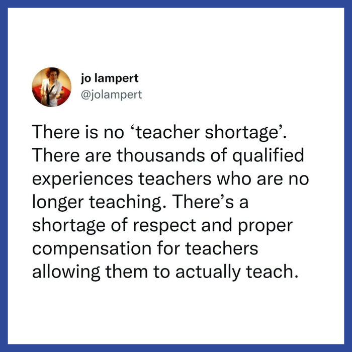 No Teacher Shortage
