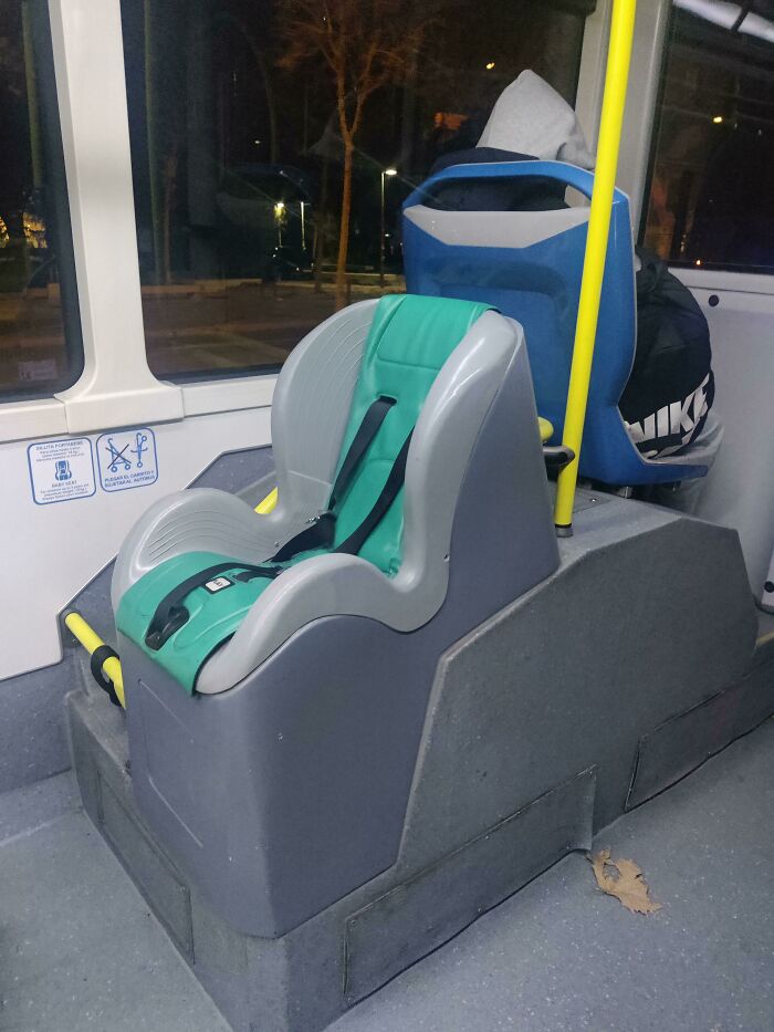 They Have Built-In Child Seats In The Madrid Bus