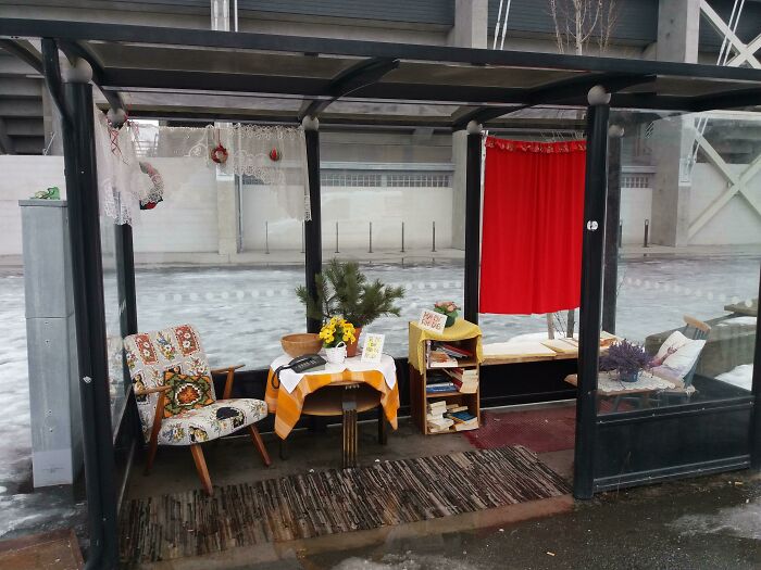 This Bus Stop Library In Norway