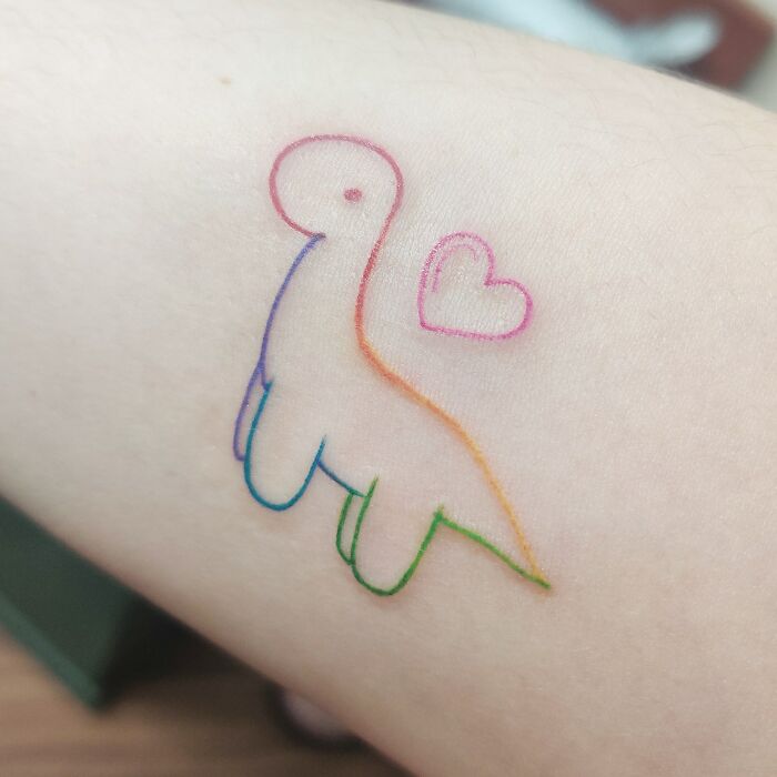 I Have Been Obsessed With Dinosaurs Since I Was Small. Today, I Finally Got My First And Certainly Not The Last Dinosaur Tattoo