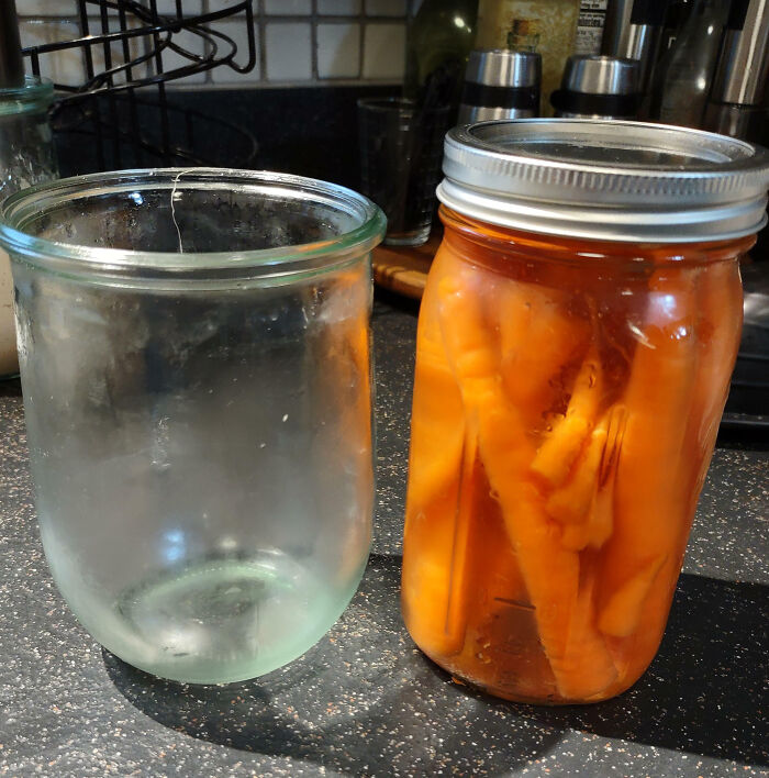 Produce In Jars With Water Last A Lot Longer In The Fridge